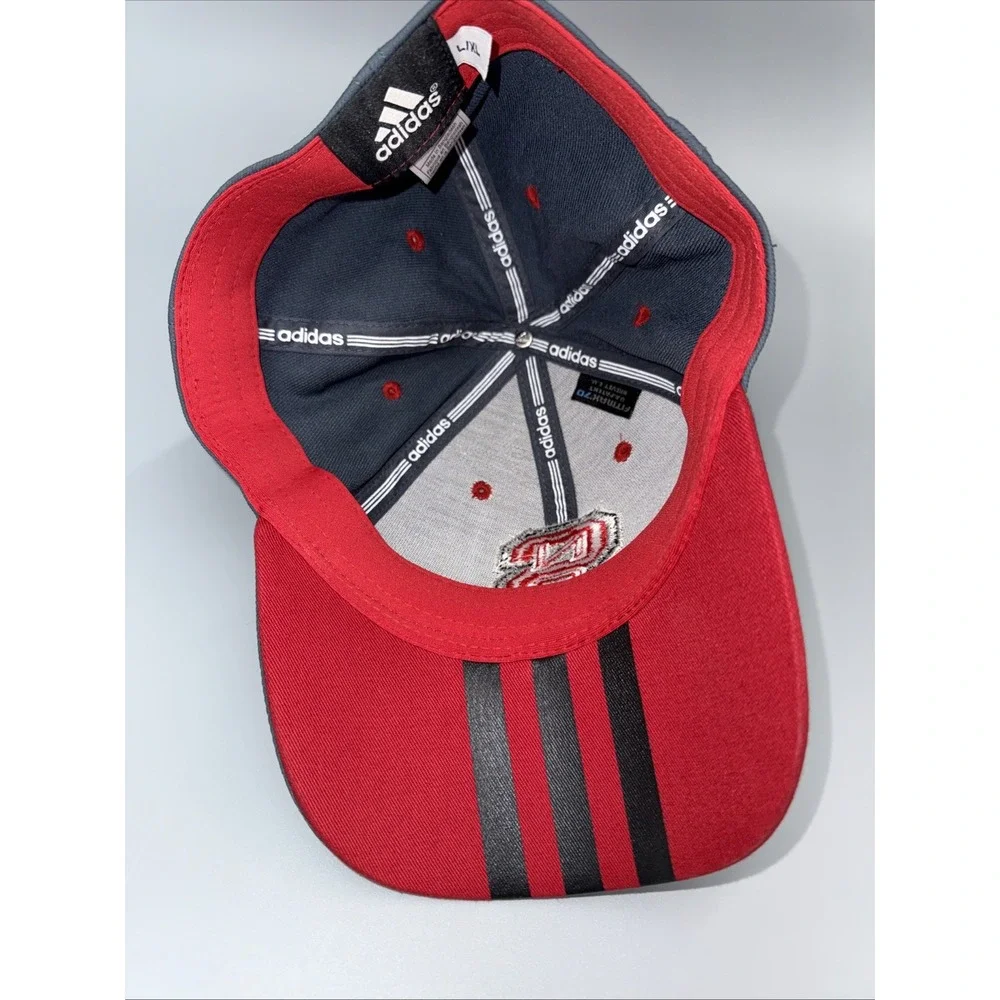 NC State Wolfpack Hat Cap Men's Gray/Red‎  NCAA Embroidered Sz L/XL
